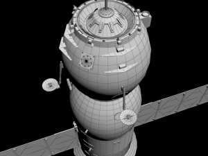 spaceship progress soyuz high detail 3D Model