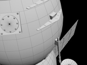 spaceship progress soyuz high detail 3D Model