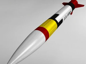 rudal patriot mim-104 dengan detail tinggi Model 3D