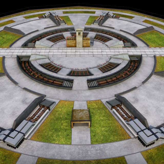 rocket space launch complex low 3D मॉडल .c4d .max .obj .3ds .fbx .stl .blend 
