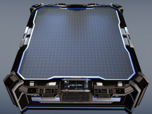 sci-fi space hologram table Modelo 3D