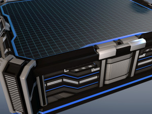 sci-fi space hologram table Modelo 3D