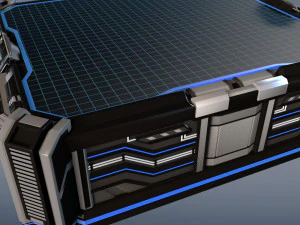 sci-fi space hologram table 3D Model