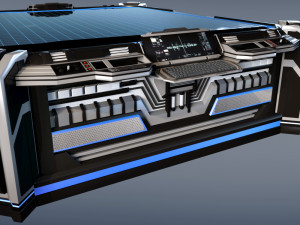 sci-fi space hologram table Modelo 3D