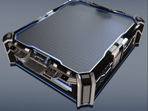 sci-fi space hologram table Modelo 3D