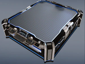 sci-fi space hologram table 3D Model