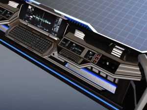 sci-fi space hologram table Modelo 3D