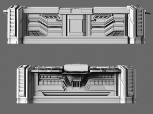 sci-fi space hologram table Modelo 3D