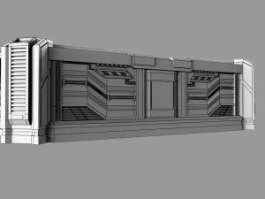 sci-fi space hologram table 3D Model