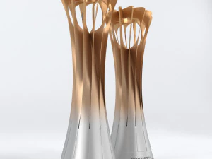 trof&eacute;u da copa do campeonato mundial de v&ocirc;lei baixo poli Modelo 3D