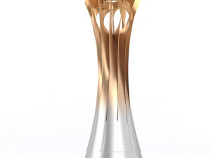 troph&eacute;e de la coupe du championnat du monde de volley-ball low poly Modèle 3D