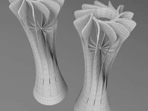 troph&eacute;e de la coupe du championnat du monde de volley-ball low poly Modèle 3D