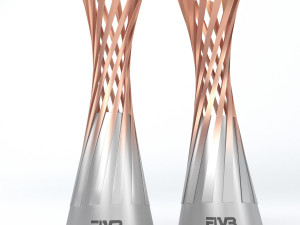 volleyball world championship women cup trophy low poly 3D-Modell