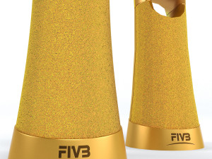 beach volleyball world championship cup low poly Model 3D