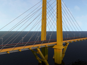 suspended bridge millenium Modelo 3D