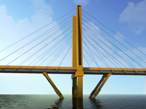 suspended bridge millenium Modelo 3D