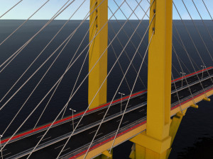 suspended bridge millenium Modelo 3D