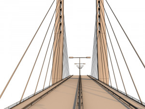 suspended bridge millenium Modelo 3D