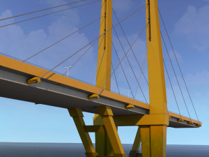 suspended bridge millenium Modelo 3D