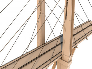 suspended bridge millenium Modelo 3D