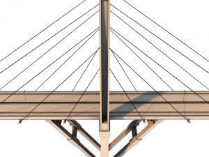 suspended bridge millenium Modelo 3D