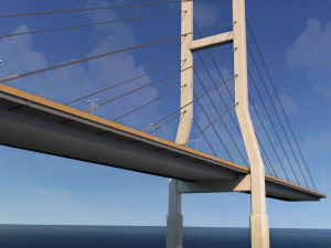 suspended bridge 2 3D Model