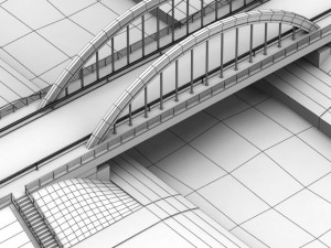 arch bridge small Model 3D