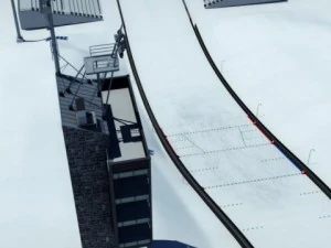 Ski jumping hill low detail 3D Model