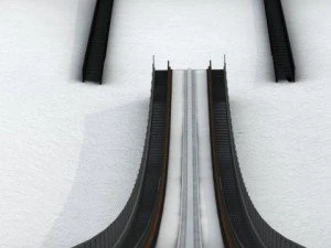 Ski jumping hill low detail 3D Model
