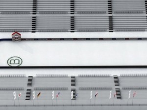 Ski jumping hill low detail 3D Model