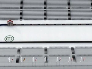 Ski jumping hill low detail 3D Model