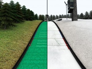 Ski jumping hill low detail 3D Model