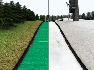 Ski jumping hill low detail 3D Model