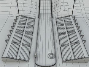 Ski jumping hill low detail 3D Model