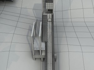 Ski jumping hill low detail 3D Model