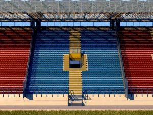 stadium sport soccer tribune high detail 3D Model
