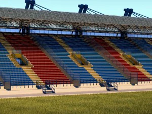 stadium sport soccer tribune high detail 3D Model