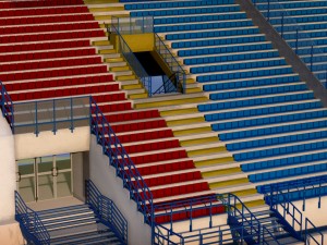 stadium sport soccer tribune high detail Modèle 3D