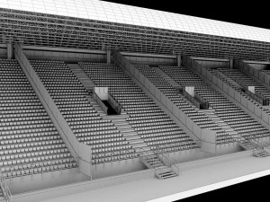 stadium sport soccer tribune high detail Modèle 3D