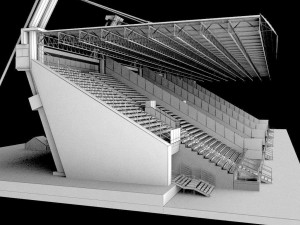 stadium sport soccer tribune high detail Modèle 3D
