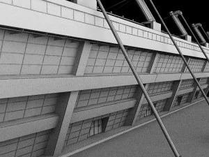 stadium sport soccer tribune high detail 3D Model