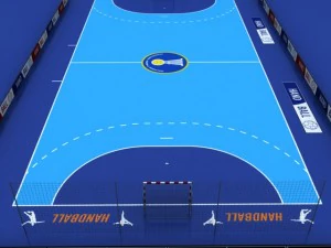 quadra de handebol Modelo 3D