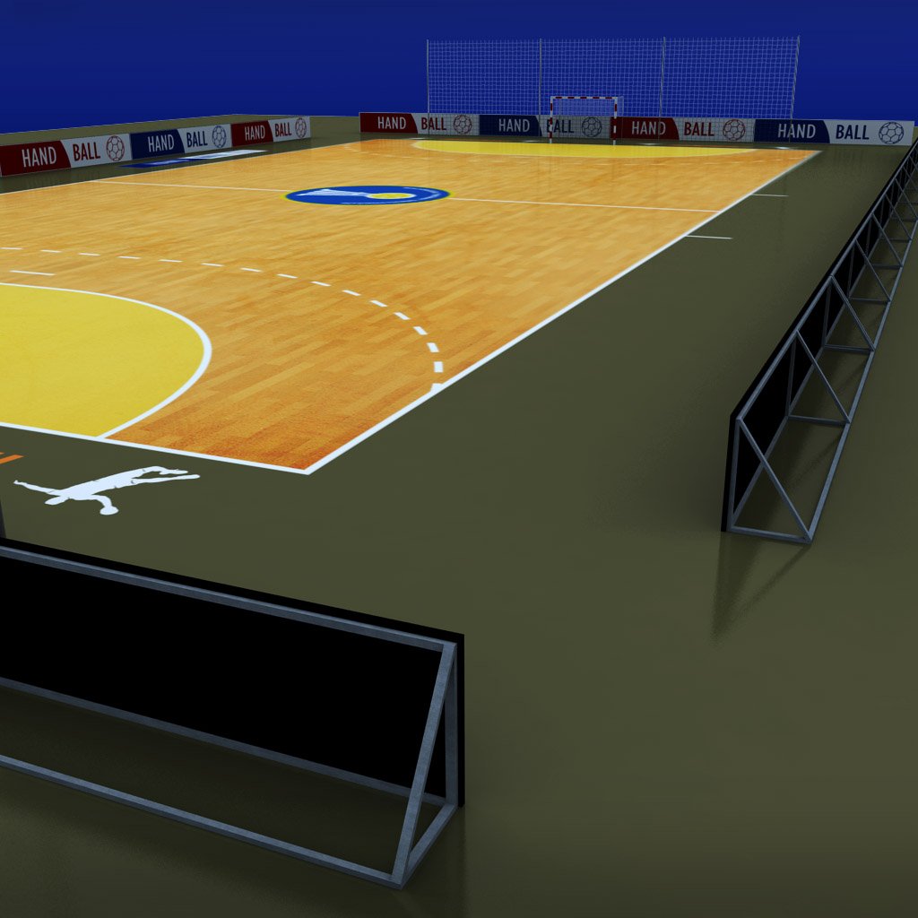 Handball court 3D Model in Playground 3DExport