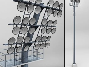 luz do estádio lux arredondada Modelo 3D