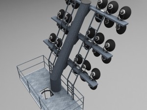 stadium light lux rounded Modèle 3D