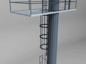 stadium light lux rounded 3D Model