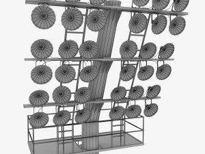 stadium light lux rounded 3D Model