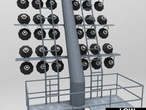 stadium light lux rounded 3D Model