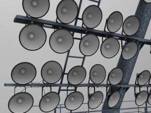 stadium light rounded large 3D Model