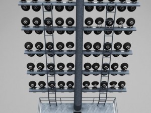 stadium light rounded large 3D Model
